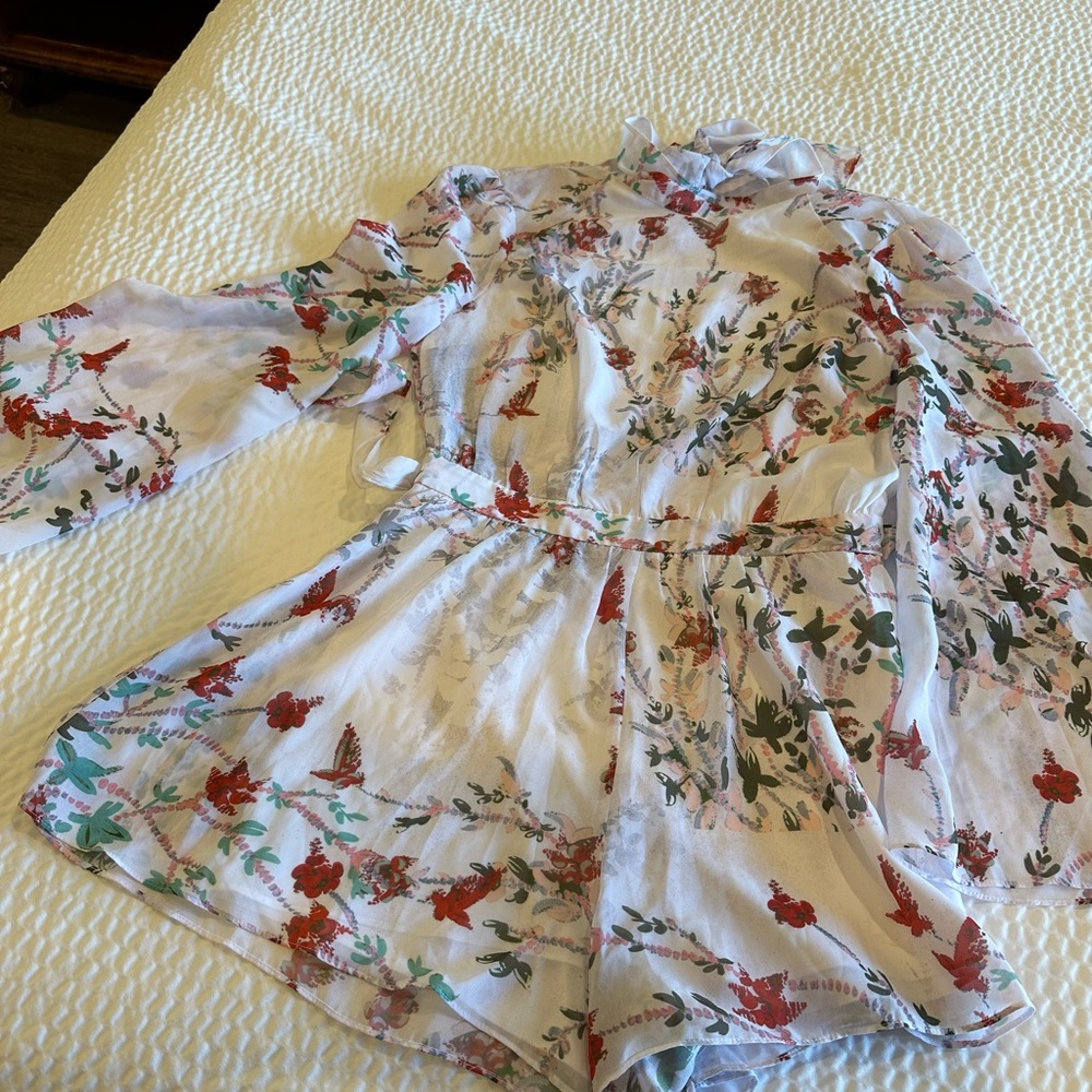 Floral Long Sleeve Romper